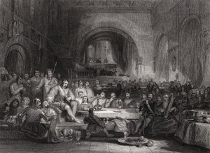 Llewellyn herceg és bárói, William Radclyffe (1783-1855) metszete